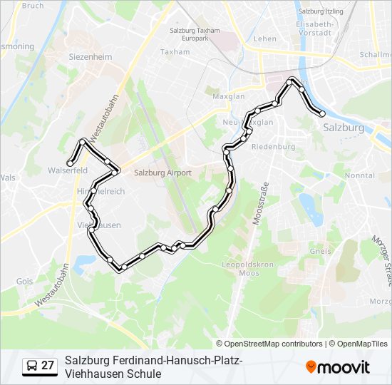 27 bus Line Map