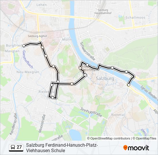 27 bus Line Map