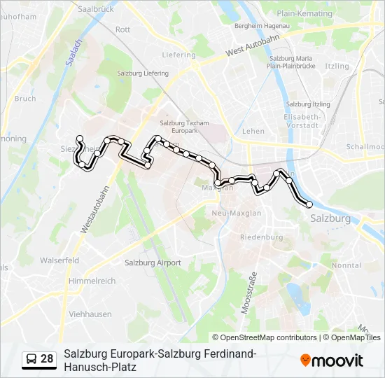 28 Bus Line Map