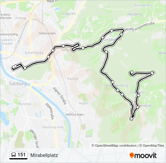 151 Bus Line Map