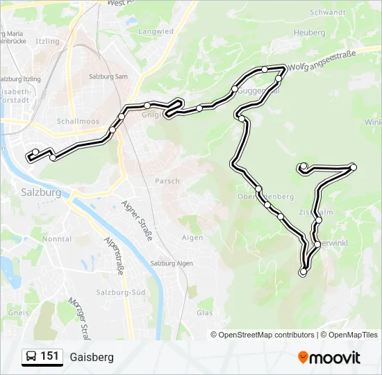 151 Bus Line Map