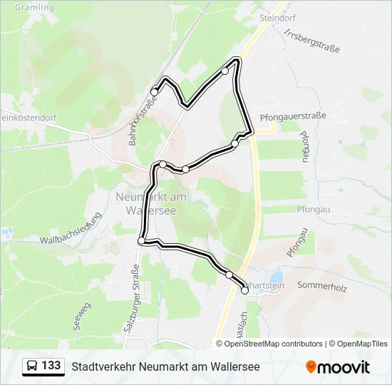 133 Bus Line Map