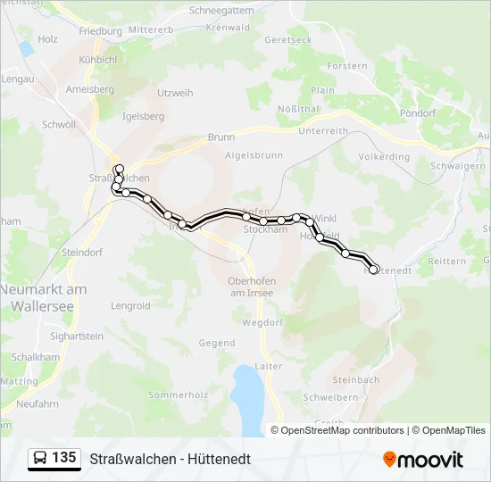 135 Bus Line Map