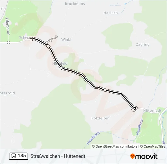 135 Bus Line Map