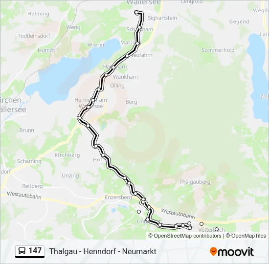 147 Bus Line Map