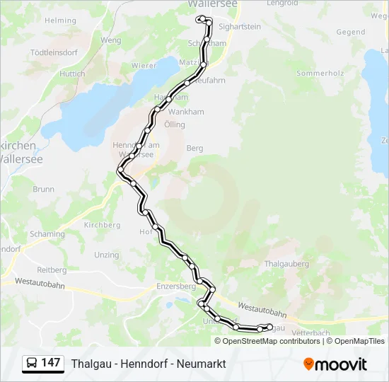 147 Bus Line Map