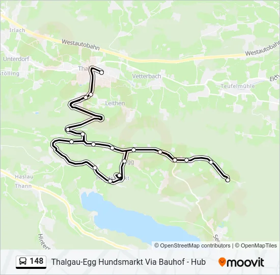 148 Bus Line Map