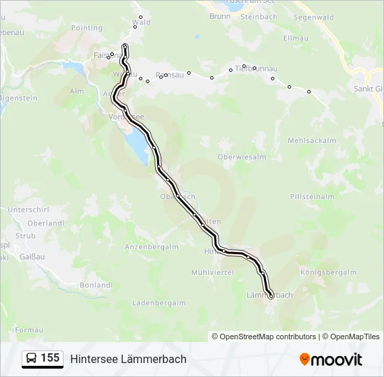 155 Bus Line Map