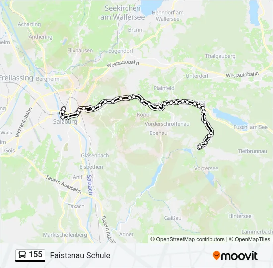 155 Bus Line Map