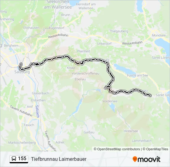 155 Bus Line Map