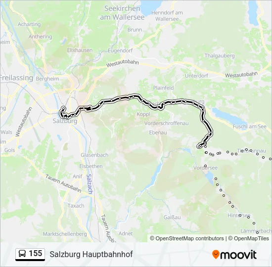 155 Bus Line Map