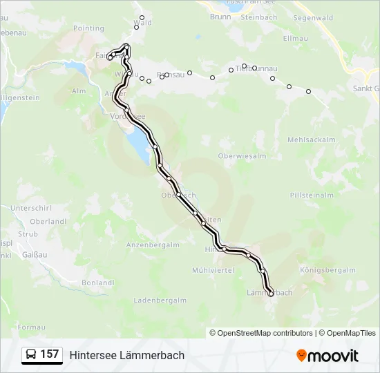 157 Bus Line Map