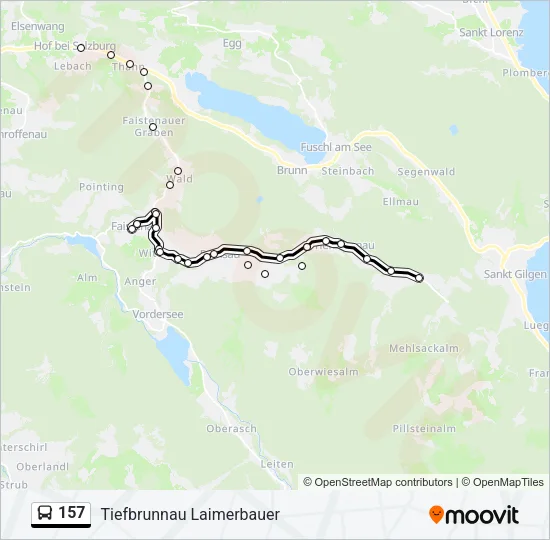 157 Bus Line Map