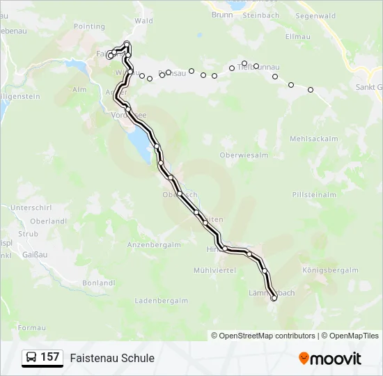 157 Bus Line Map