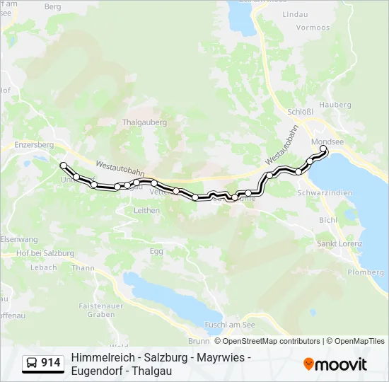 914 Bus Line Map