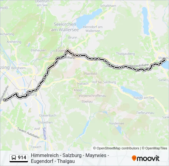 914 Bus Line Map