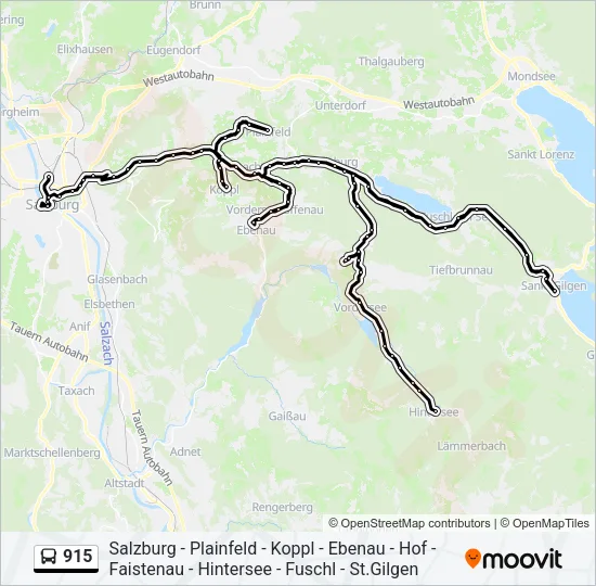 915 Bus Line Map