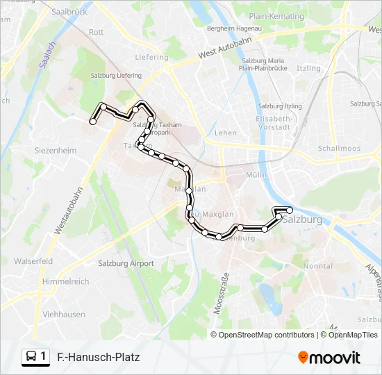 1 Bus Line Map