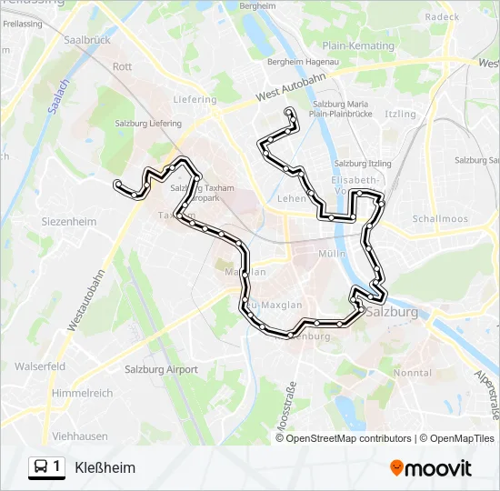 1 Bus Line Map
