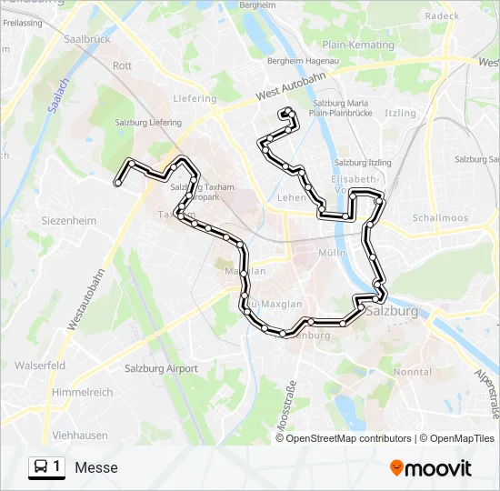 1 Bus Line Map