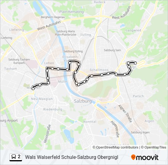 2 Bus Line Map