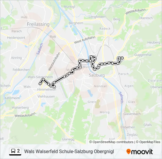 2 Bus Line Map