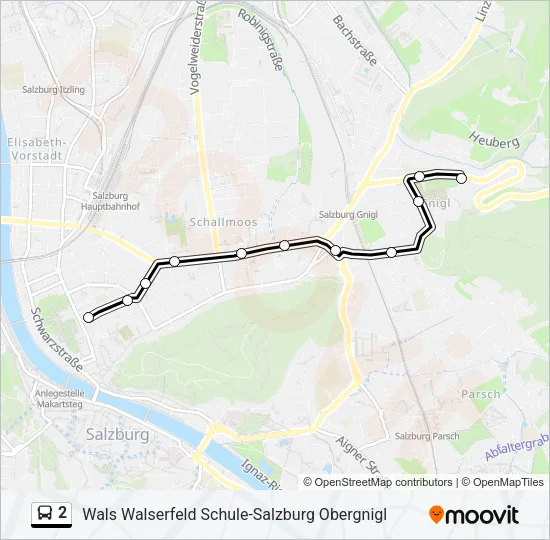 2 Bus Line Map