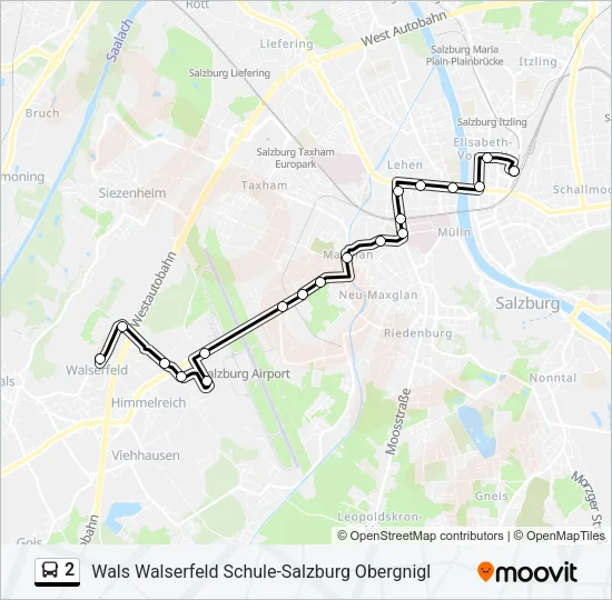 2 Bus Line Map