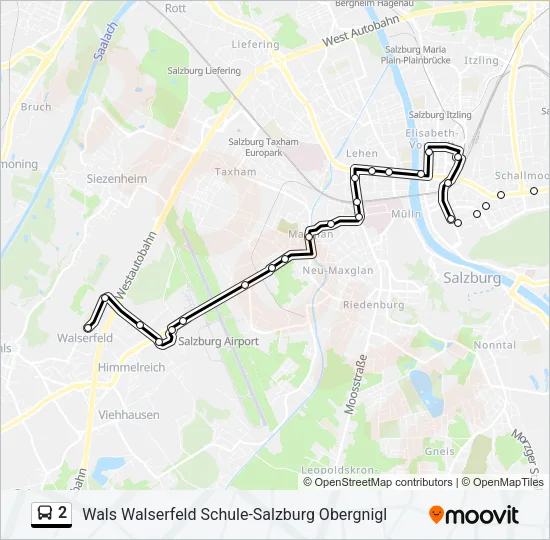 2 Bus Line Map