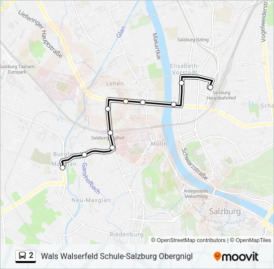 2 Bus Line Map