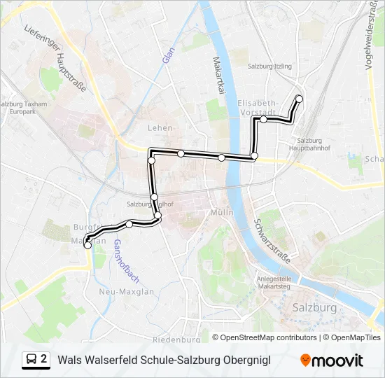 2 Bus Line Map