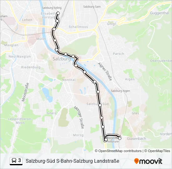 3 Bus Line Map