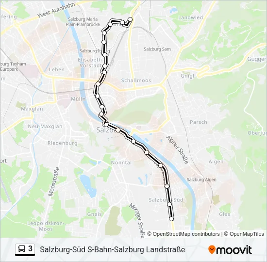 3 Bus Line Map