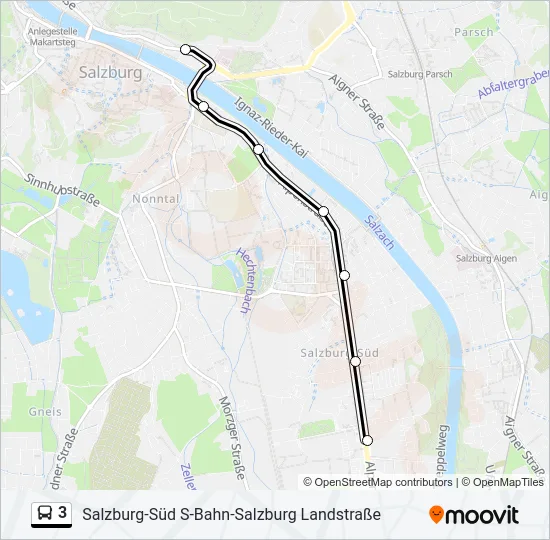 3 Bus Line Map