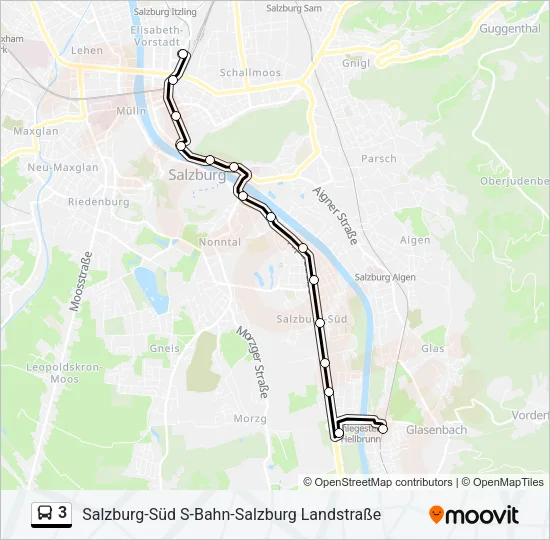 3 Bus Line Map
