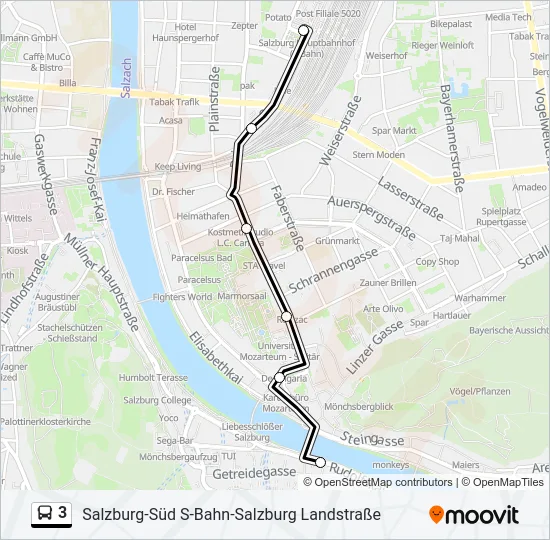 3 Bus Line Map
