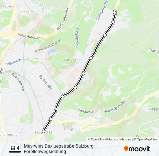 4 Bus Line Map