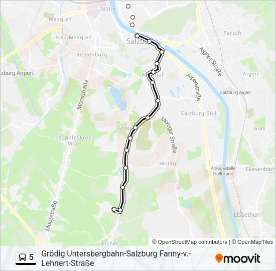 5 Bus Line Map