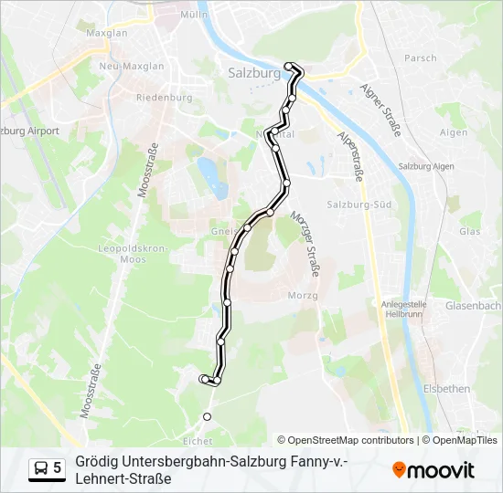 5 Bus Line Map