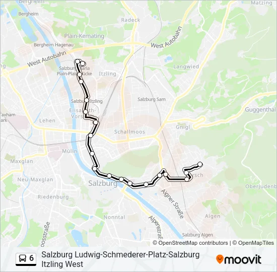6 Bus Line Map
