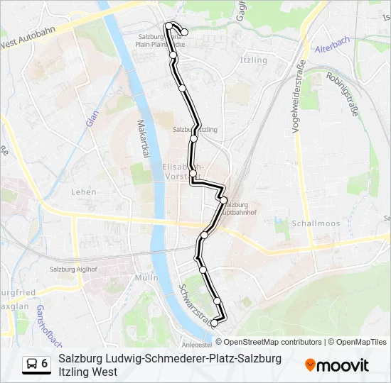 6 Bus Line Map