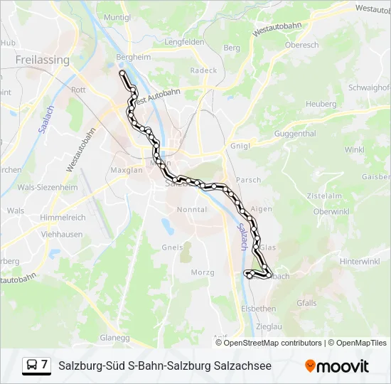 7 Bus Line Map