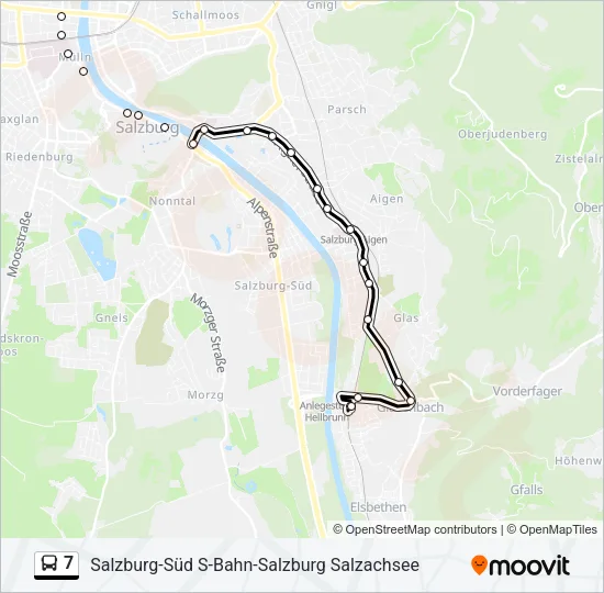 7 Bus Line Map