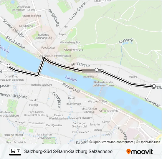 7 Bus Line Map