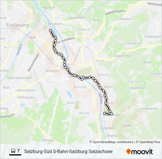 7 Bus Line Map