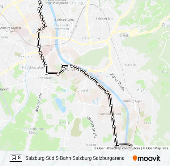 8 Bus Line Map