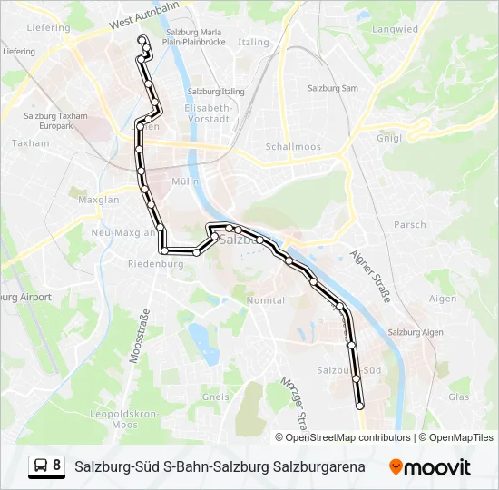 8 Bus Line Map
