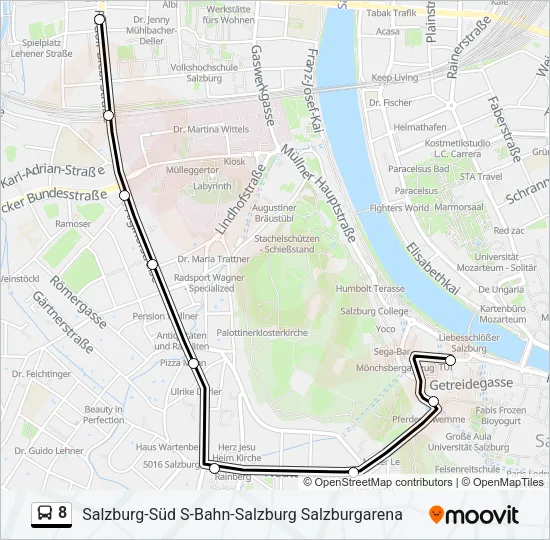 8 Bus Line Map