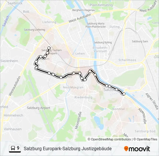 9 Bus Line Map