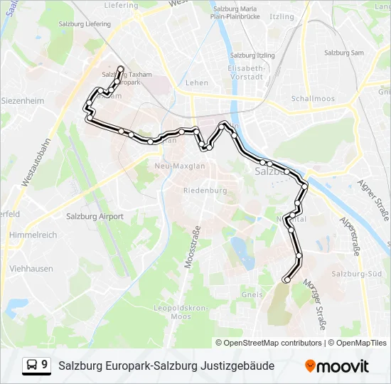 9 Bus Line Map